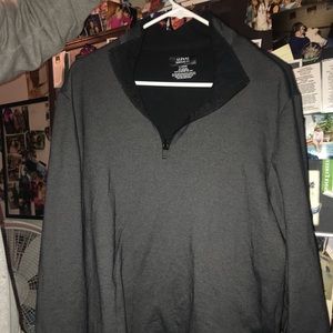 Half zip sweat shirt